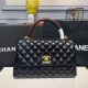 Chanel Large Flap Bag With Top Handle Black For Women, Women’s Handbags, Shoulder And Crossbody Bags 11in/28cm A92991