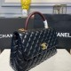 Chanel Large Flap Bag With Top Handle Black For Women, Women’s Handbags, Shoulder And Crossbody Bags 11in/28cm A92991