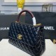 Chanel Large Flap Bag With Top Handle Black For Women, Women’s Handbags, Shoulder And Crossbody Bags 11in/28cm A92991