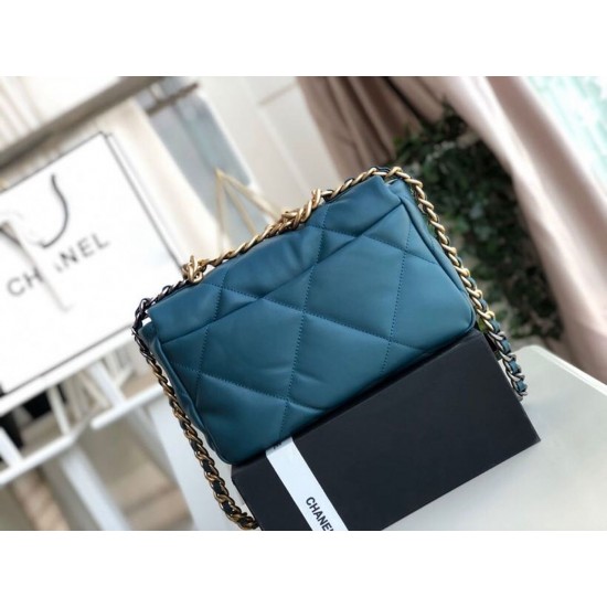 Chanel 19 Handbag Teal For Women, Women’s Bags, Shoulder And Crossbody Bags 10.2in/26cm AS1160