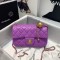 Chanel Flap Bag With CC Ball On Strap Purple For Women, Women’s Handbags, Shoulder And Crossbody Bags 7.8in/20cm AS1787