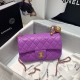 Chanel Flap Bag With CC Ball On Strap Purple For Women, Women’s Handbags, Shoulder And Crossbody Bags 7.8in/20cm AS1787