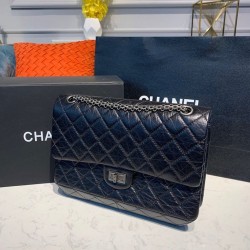 Chanel 2.55 Handbag Silver Hardware Black For Women, Women’s Bags, Shoulder And Crossbody 11in/28cm A37586