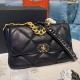 Chanel 19 Flap Bag 30cm Goatskin Leather Spring/Summer Act 1 Collection, Black