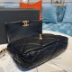 Chanel 19 Flap Bag 30cm Goatskin Leather Spring/Summer Act 1 Collection, Black