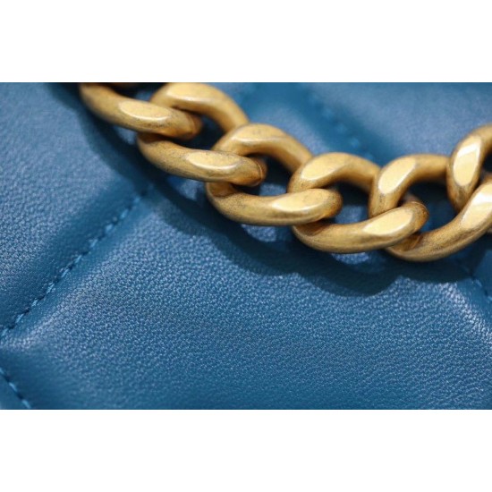 Chanel 19 WOC Flap Bag 20cm Goatskin Leather Spring/Summer Act 1 Collection, Blue