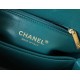 Chanel Medium Flap Bag With Top Handle Teal For Women, Women’s Handbags, Shoulder And Crossbody Bags 9in/23cm A92990