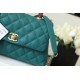 Chanel Medium Flap Bag With Top Handle Teal For Women, Women’s Handbags, Shoulder And Crossbody Bags 9in/23cm A92990