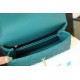 Chanel Medium Flap Bag With Top Handle Teal For Women, Women’s Handbags, Shoulder And Crossbody Bags 9in/23cm A92990