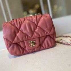 Chanel Small Flap Bag Gold Hardware Pink For Women, Women’s Handbags, Shoulder Bags 7.5in/19cm AS2232