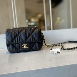 Chanel Small Flap Bag Gold Hardware Black For Women, Women’s Handbags, Shoulder Bags 7.5in/19cm AS2232