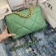 Chanel 19 Flap Bag Gold Hardware Green For Women, Women’s Handbags, Shoulder Bags 10.2in/26cm AS1160