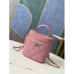 Chanel Vanity Case Gold Hardware Pink For Women, Women’s Handbags, Shoulder Bags 9.4in/24cm