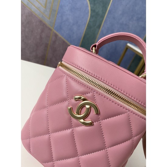 Chanel Vanity Case Gold Hardware Pink For Women, Women’s Handbags, Shoulder Bags 9.4in/24cm