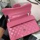 Chanel Large Classic Handbag Silver Hardware Pink For Women, Women’s Handbags, Shoulder Bags 11.8in/30cm