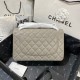 Chanel Large Classic Handbag Silver Hardware Grey For Women, Women’s Handbags, Shoulder Bags 11.8in/30cm