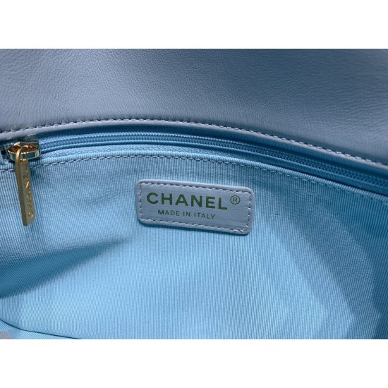 Chanel Small Flap Bag Gold-Tone Metal Blue Bag For Women 16cm/6.2in