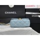 Chanel Small Flap Bag Gold-Tone Metal Blue Bag For Women 16cm/6.2in