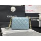 Chanel Small Flap Bag Gold-Tone Metal Blue Bag For Women 16cm/6.2in