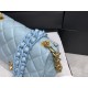 Chanel Small Flap Bag Gold-Tone Metal Blue Bag For Women 16cm/6.2in