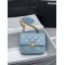 Chanel Mini Flap Bag Gold-Tone Metal Blue Bag For Women 13cm/5in