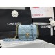 Chanel Mini Flap Bag Gold-Tone Metal Blue Bag For Women 13cm/5in