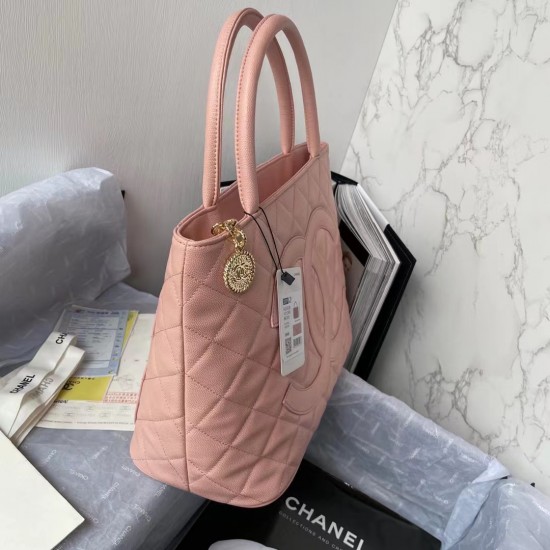 Chanel Medallion Tote Shoulder Pink Bag For Women 29cm/11.4in