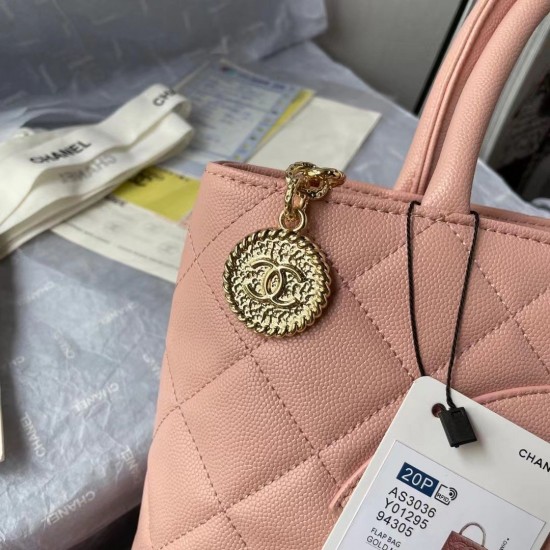 Chanel Medallion Tote Shoulder Pink Bag For Women 29cm/11.4in