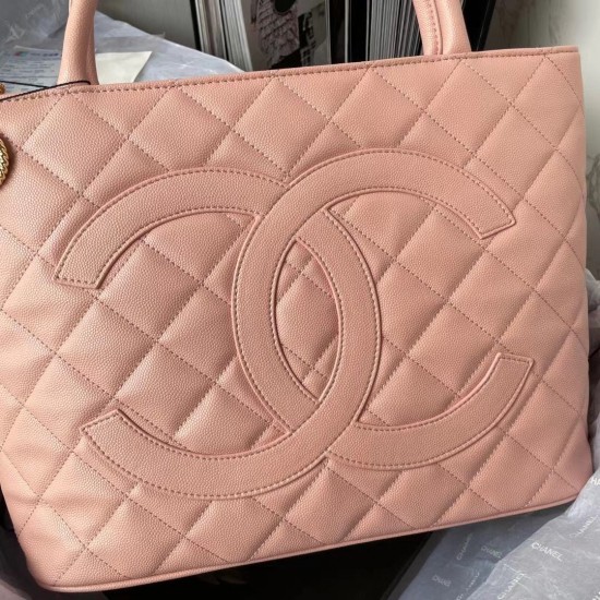 Chanel Medallion Tote Shoulder Pink Bag For Women 29cm/11.4in