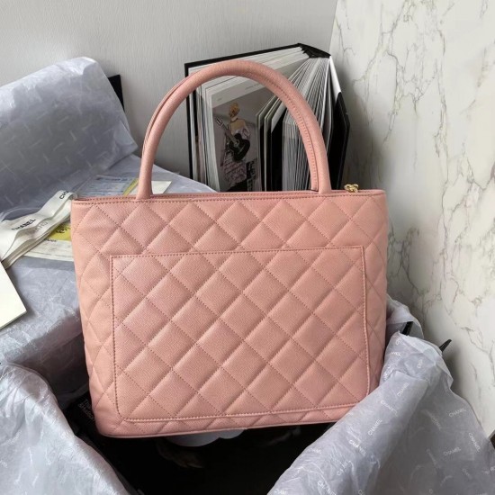 Chanel Medallion Tote Shoulder Pink Bag For Women 29cm/11.4in