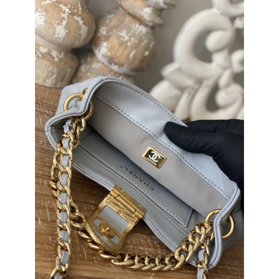 Chanel Small Hobo Bag Gold Hardware Grey For Women, Women’s Handbags, Shoulder Bags 7.5in/19cm