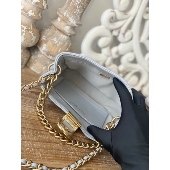 Chanel Small Hobo Bag Gold Hardware Grey For Women, Women’s Handbags, Shoulder Bags 7.5in/19cm