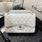 Chanel Large Classic Handbag Silver Hardware White For Women, Women’s Handbags, Shoulder Bags 11.8in/30cm