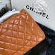 Chanel Large Classic Handbag Silver Hardware Brown For Women, Women’s Handbags, Shoulder Bags 11.8in/30cm