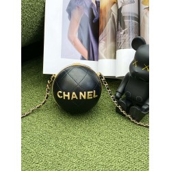 Chanel Ball Bag Black and Gold Chain Bag For Women 23.5cm/9.25in