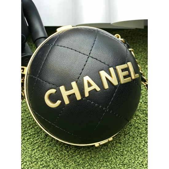 Chanel Ball Bag Black and Gold Chain Bag For Women 23.5cm/9.25in