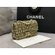 Chanel Mini Yellow Tweed Flap Bag For Women 20cm/7.5in