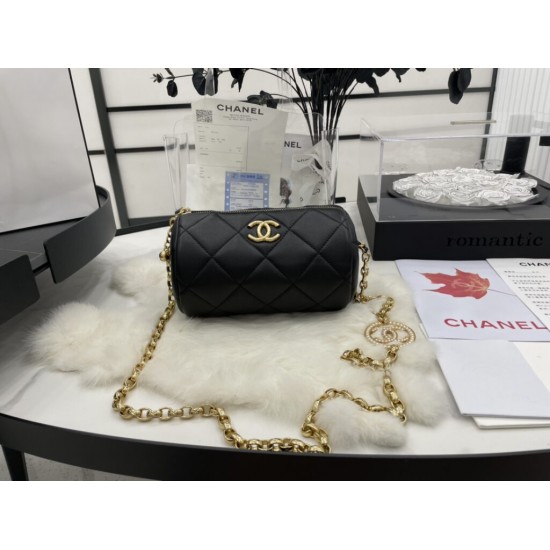 Chanel Bowling Mini Black Bag For Women 11cm/4.3in AS3384 B08482 94305