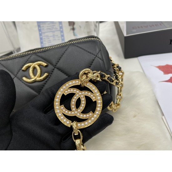 Chanel Bowling Mini Black Bag For Women 11cm/4.3in AS3384 B08482 94305