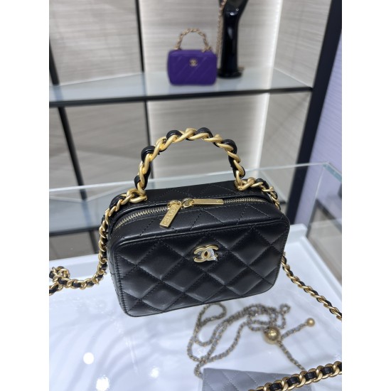 Chanel Vanity With Chain Black Bag For Women 9cm/3.5in AP2920 B08811 94305