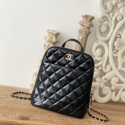 Chanel Rucksack Backpack Black Bag For Women 21cm/8in