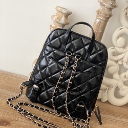 Chanel Rucksack Backpack Black Bag For Women 21cm/8in