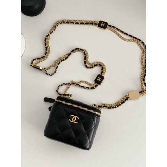 Chanel Small Vanity With Chain Black For Women, Women’s Bags 4.3in/11cm