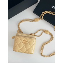 Chanel Small Vanity With Chain Yellow For Women, Women’s Bags 4.3in/11cm