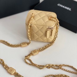 Chanel Small Vanity With Chain Yellow For Women, Women’s Bags 4.3in/11cm