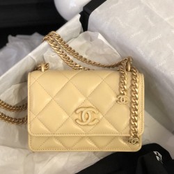 Chanel Spring And Summer 22C Yellow For Women, Women’s Bags 6.1in/15.5cm