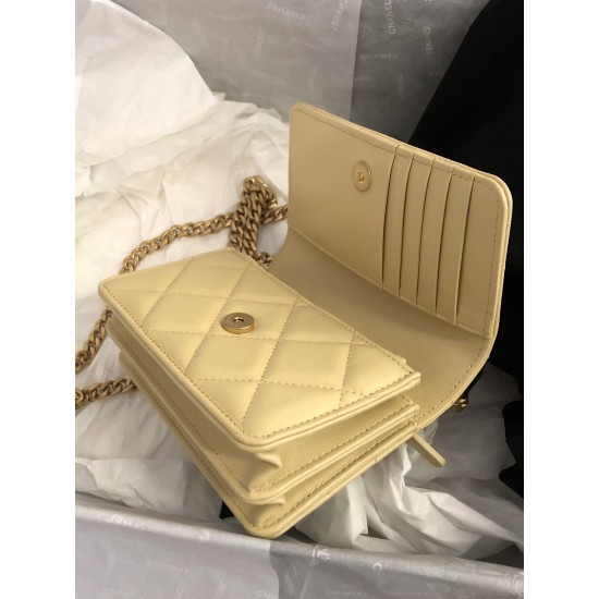 Chanel Spring And Summer 22C Yellow For Women, Women’s Bags 6.1in/15.5cm