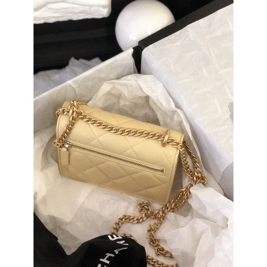 Chanel Spring And Summer 22C Yellow For Women, Women’s Bags 6.1in/15.5cm