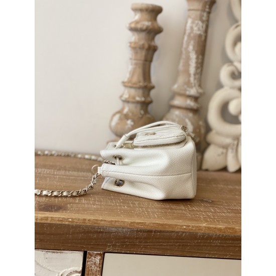 Chanel Mini Bucket Bag With Strap White For Women, Women’s Bags 4.9in/12.5cm AP2913 B05052 10601