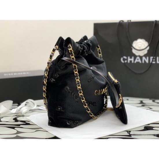 Chanel Small CHANEL 22 Handbag Black For Women, Women’s Bags 11.8in/30cm